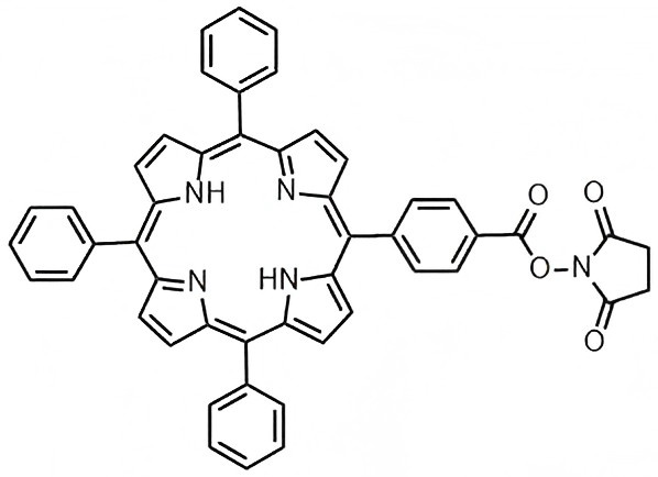 5-(4-carboxyphenyl succinimide ester)-10,15,20-(triphenyl)porphyrin