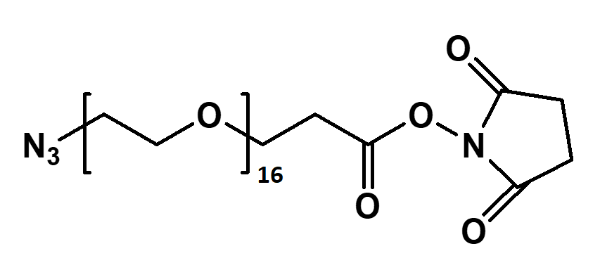 N3-PEG16-CH2CH2COONHS Ester