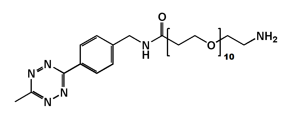 Methyltetrazine-CH2NHCO-PEG10-CH2CH2NH2